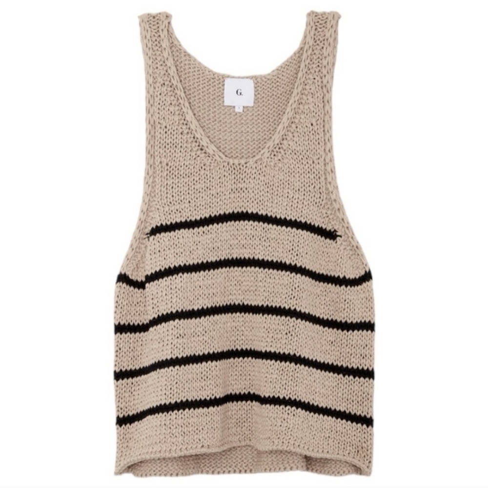 GOOP Scoup Knit striped Top NWOT G.Label by GOOP made in italy